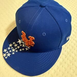 New Era New York Mets Royal Blue Cap with Orange Logo and White Stars